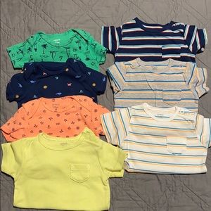 12 month boys Carter’s onesies, 7 pieces